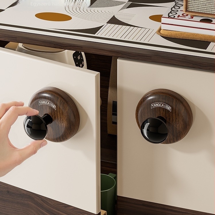 Vákuumos ajtófogantyú kampóval – ajtók, szekrények és ablakok számára, fúrásmentes telepítés, modell 985, anyag: selyemvirág