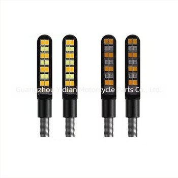 Motorkerékpár LED irányjelző, alumínium ötvözet házban, modell QYQ-5013, 12V, 0,36W, élettartam 30 000 óra, módosított autókhoz és motorkerékpárokhoz