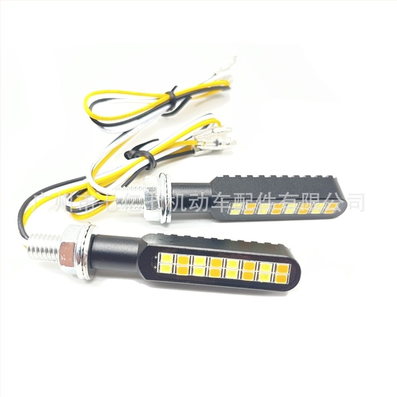 Motorkerékpár LED irányjelző, alumínium ötvözet házban, modell QYQ-5013, 12V, 0,36W, élettartam 30 000 óra, módosított autókhoz és motorkerékpárokhoz
