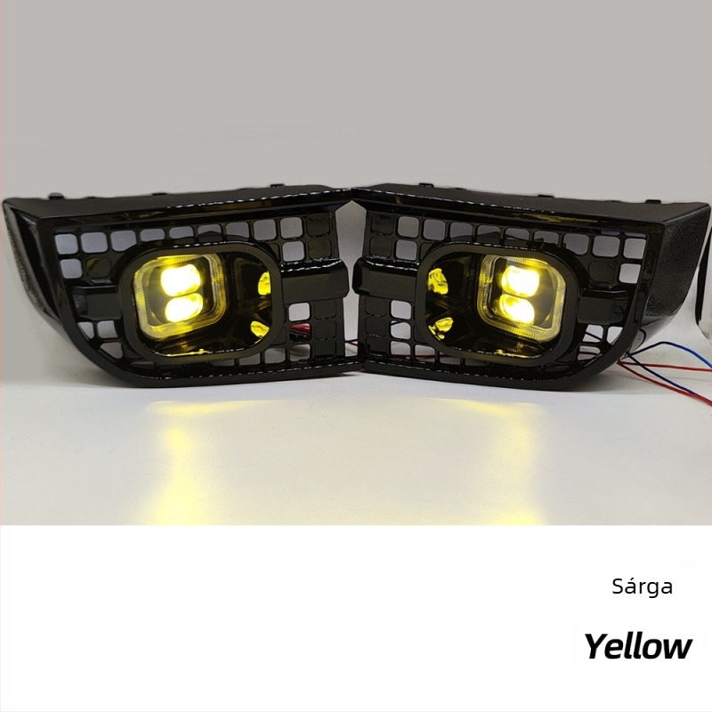 Land Rover Defender/Guardian ködlámpa angyalszemekkel – ABS+LED, 12V, IP67, 800lm, 6000K
