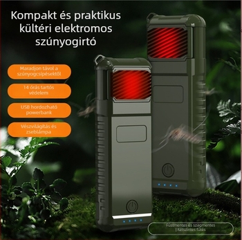USB-s újratölthető szúnyogirtó lámpa beltéri és kültéri használatra, 8–12 órás üzemidő, 1500 mAh+ akkumulátor