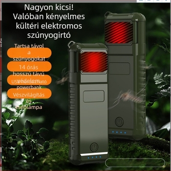 USB-s újratölthető szúnyogirtó lámpa beltéri és kültéri használatra, 8–12 órás üzemidő, 1500 mAh+ akkumulátor
