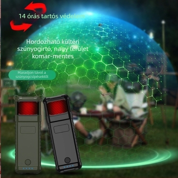 USB-s újratölthető szúnyogirtó lámpa beltéri és kültéri használatra, 8–12 órás üzemidő, 1500 mAh+ akkumulátor