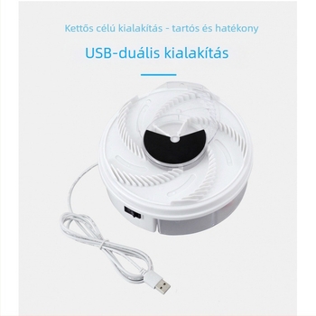 Automata légyfogó otthoni használatra, ABS ház, 10 m² lefedettség, fényforrás nélküli, akkumulátor nélküli