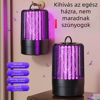 Függő elektromos szúnyogirtó lámpa kültéri kempingezéshez, lila fényű szúnyogcsapda, hordozható otthoni szúnyogriasztó lámpa