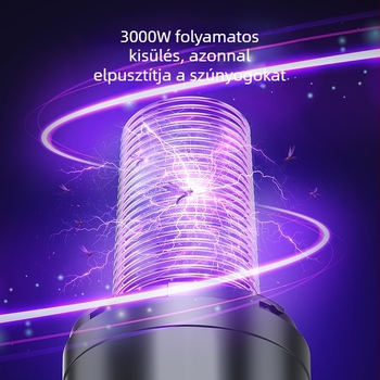 Függő elektromos szúnyogirtó lámpa kültéri kempingezéshez, lila fényű szúnyogcsapda, hordozható otthoni szúnyogriasztó lámpa