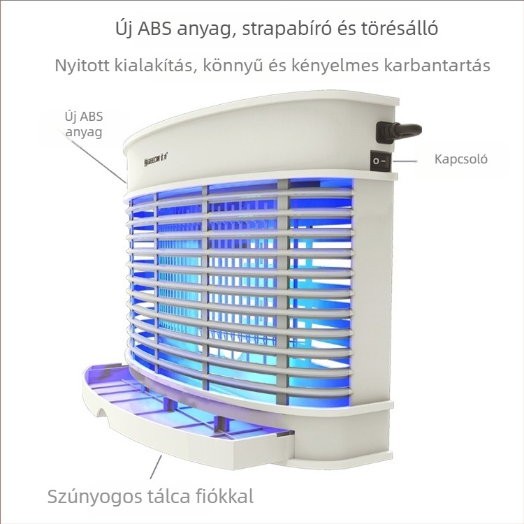 Fali szúnyogirtó lámpa UV-fénnyel, Model 36, Elektrosokk, 41–60 m² lefedettség