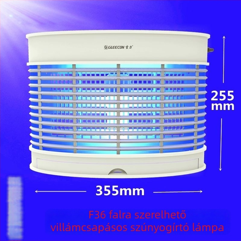Fali szúnyogirtó lámpa UV-fénnyel, Model 36, Elektrosokk, 41–60 m² lefedettség