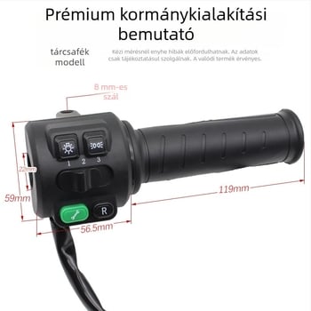 Elektromos jármű kormánykapcsoló egység gázpedállal, kürttel, fényszóróval és vészjelzővel