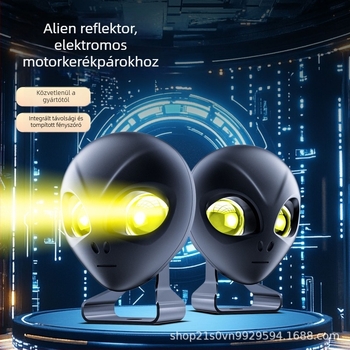 Kétszínű LED kettős spotlámpa motorokhoz és elektromos járművekhez, Alien modell, fehér-sárga vagy fehér-fehér