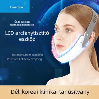Vibráló arckontúr-készülék, modell 902, USB töltés, 48 LED fényforrás, 3,7V