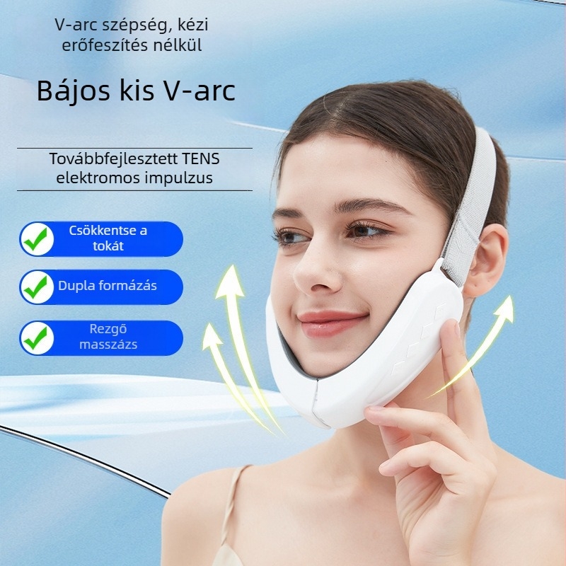 EMS mikroáramú arcfogó készülék V-alakú kontúrozáshoz, arcmasszírozó és intelligens kozmetikai eszköz az áll vonalának formálásához.