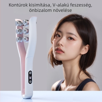 Shuxing EMS mikroáramú arcmasszírozó görgővel – V-alak formázására és liftingre, ABS ház, modell 9101928, 2024 tavaszán megjelenés, CE ROHS FCC