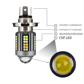 H4 BA20D LED autófényszóró 12V IP68 1200 lm