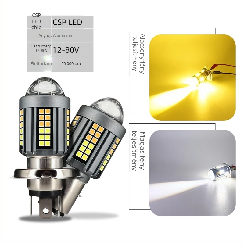 H4 BA20D LED autófényszóró 12V IP68 1200 lm