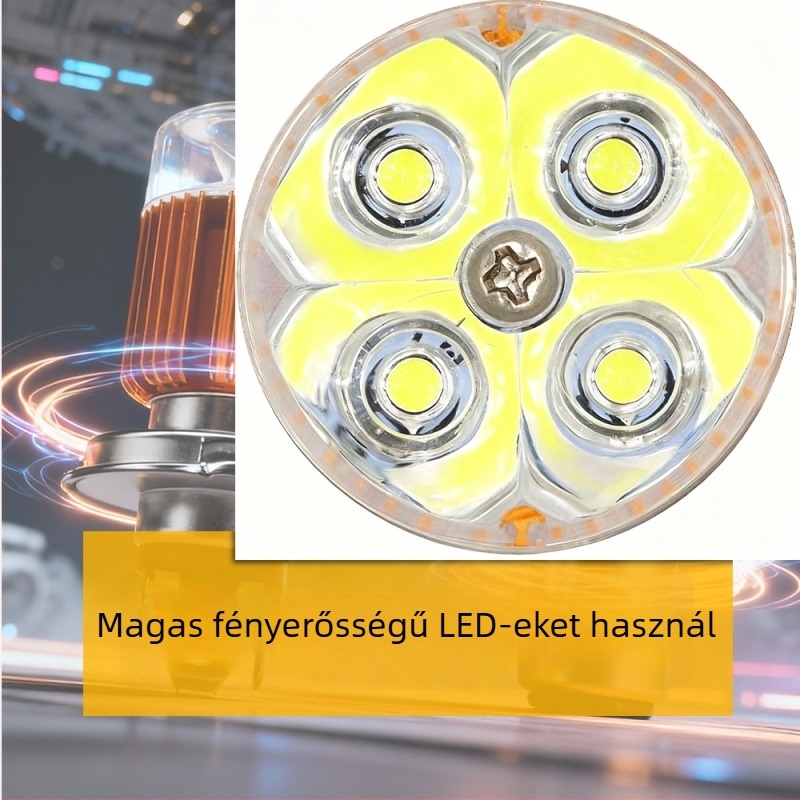 Beépített motorkerékpár első LED fényszóró (12W, 12V, 1200 lm, IP67)