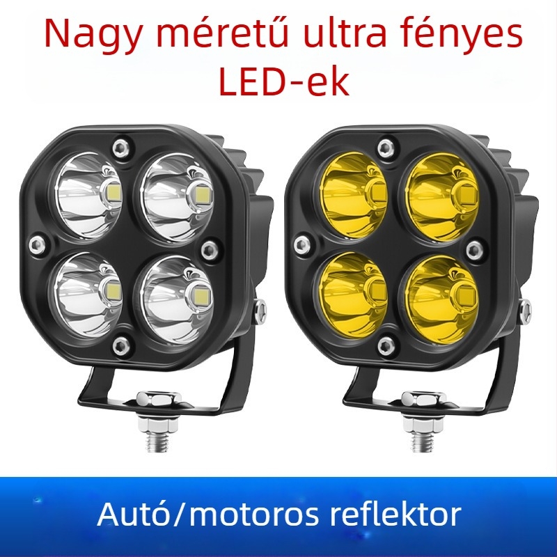 Autó LED reflektorok off-road járművekhez — alumínium szerkezet, 2000 lm, 18 W, 12-85 V
