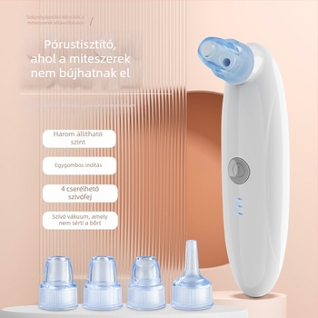 HF-001 ultrahangos fekete mitesszer eltávolító készülék, 3 sebesség-beállítás, ABS+PS ház