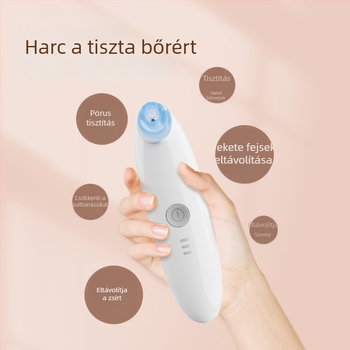 HF-001 ultrahangos fekete mitesszer eltávolító készülék, 3 sebesség-beállítás, ABS+PS ház