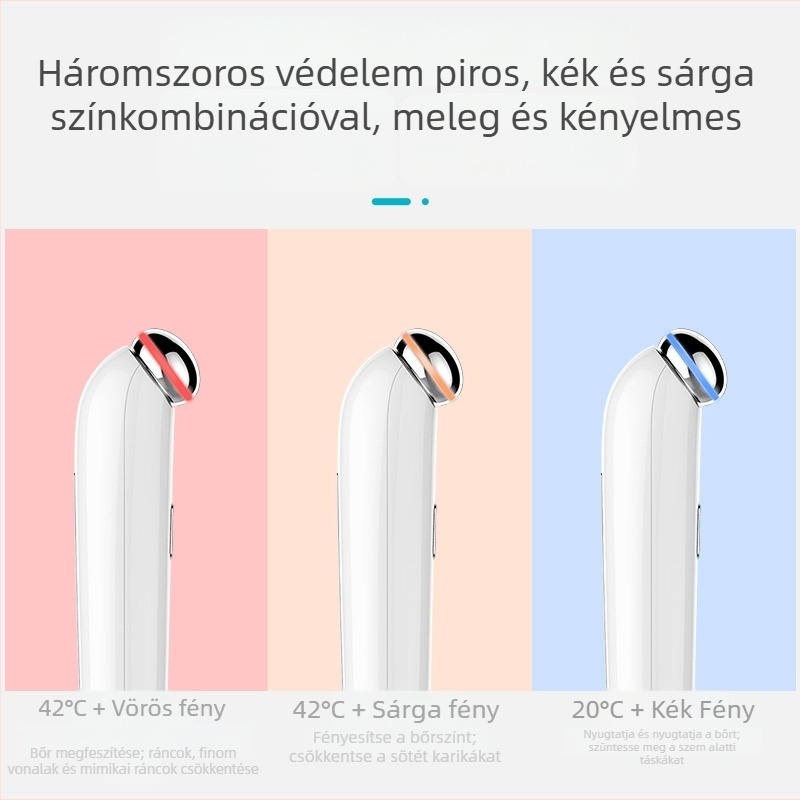 Szemmasszázs anion, ultrahang és pozitív ion funkciókkal – hordozható, beépített 500–800 mAh akkumulátor