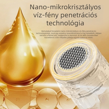 Kézi szépségkészülék mikrokristályos vízfény infúzióhoz, anti-öregedés és bőrfelújítás, hordozható, 4 sebesség, beépített 500–800 mAh akkumulátor, IPX0
