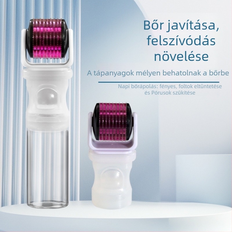600 tűs dermaroller automatikus folyadékadagolással, hordozható, IPX8 vízálló, beépített akkumulátor nélkül