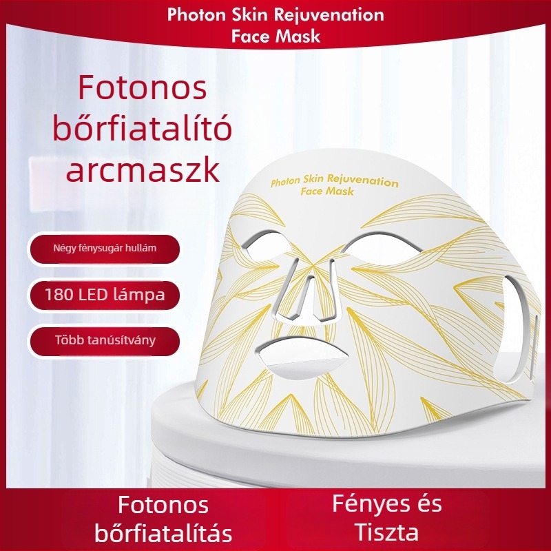 LAMOREVIA szilikon fotonmaszk LED-es infravörös 4 színű bőrápoló készülék