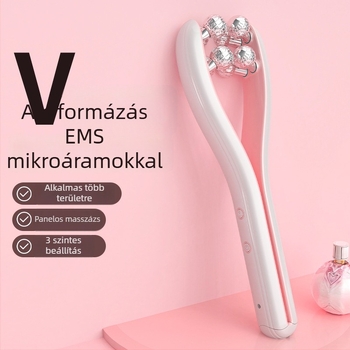 Többfunkciós elektromos szépségkészülék arcra – arc lifting és feszesítés, görgő típusú karcsúsító eszköz kettős állra, modell LH, ABS ház, CE/ROHS/FCC tanúsítványok, ránctalanítás