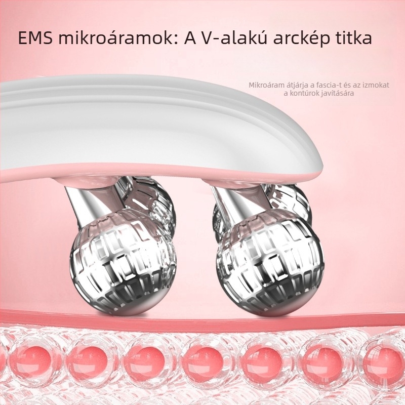 Többfunkciós elektromos szépségkészülék arcra – arc lifting és feszesítés, görgő típusú karcsúsító eszköz kettős állra, modell LH, ABS ház, CE/ROHS/FCC tanúsítványok, ránctalanítás