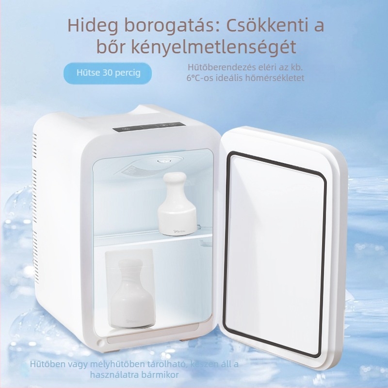 Jég-kompressziós eszköz pórusösszehúzáshoz, hordozható arckezelő eszköz, IPX-2 vízálló, napozást követő regeneráció.