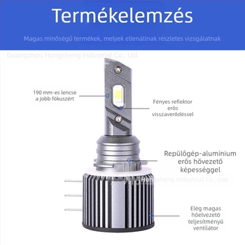 TCYATO H15 LED autó fényszórók nappali menetfényekkel, alumíniumötvözet