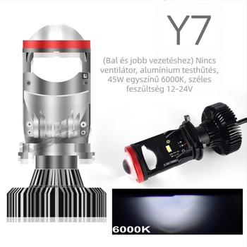 Y7D-H4 LED motorkerékpár fényszóró | 70W, 9-32V, 7200LM, IP67