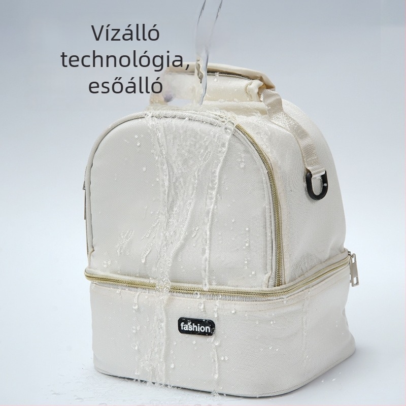 Dupla rétegű anyatej tároló táska hűtéssel, hordozható anyuka-baba hátizsákkal, Oxford anyag, poliészter bélés