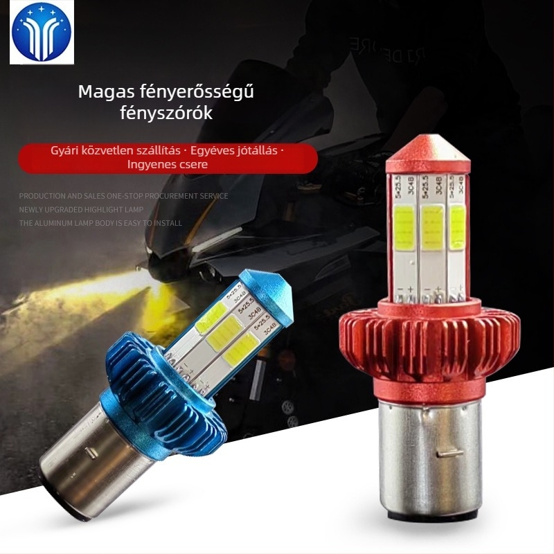 LED motorkerékpár fényszóró, alumínium ház, hatszögletű lencsés spot, 9-85V, 12W, magas védettség