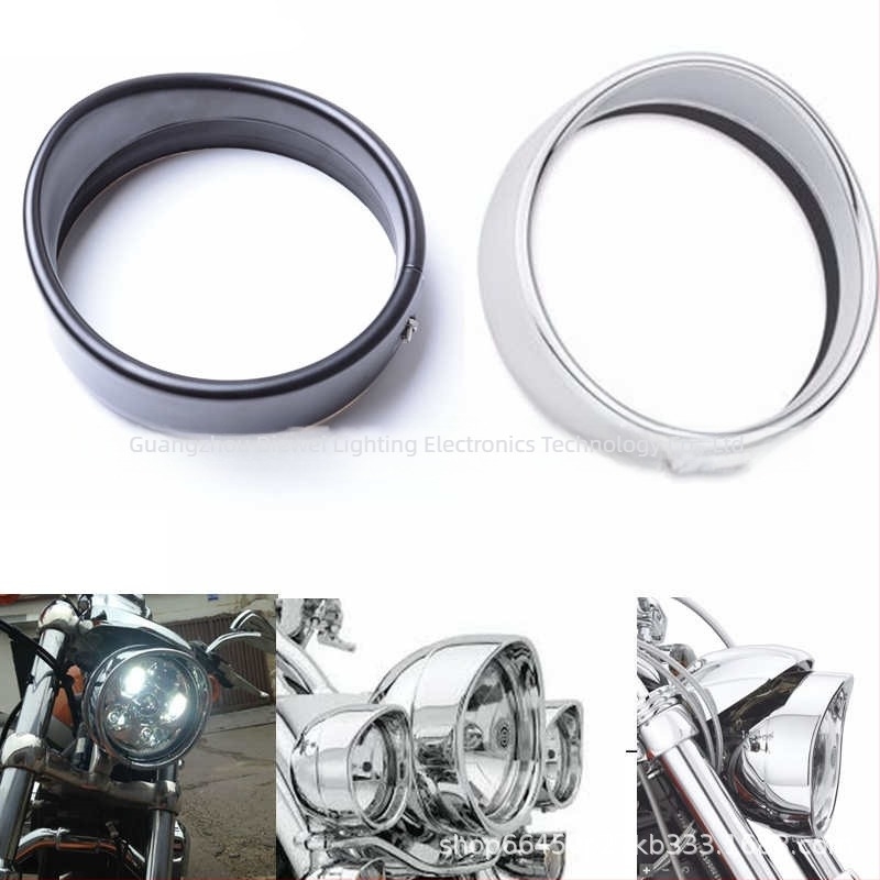 Harley-Davidson fényszóróhoz fém burkolat – védőfedél és szerelő konzol (Anyag: Fém; Márka: Diwei Lighting Electronic Technology Co., Ltd.; Modell: Motorcycle; Engedélyezett magánmárkák: Igen)