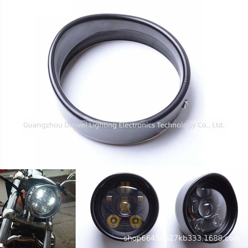 Harley-Davidson fényszóróhoz fém burkolat – védőfedél és szerelő konzol (Anyag: Fém; Márka: Diwei Lighting Electronic Technology Co., Ltd.; Modell: Motorcycle; Engedélyezett magánmárkák: Igen)