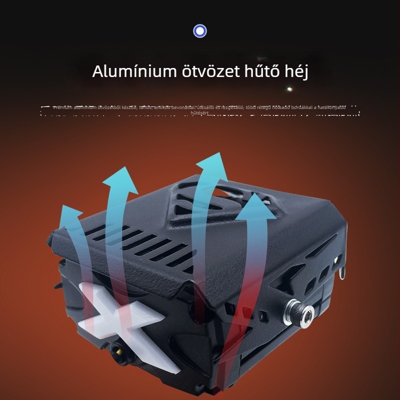 Motorkerékpár LED reflektor, L4 modell, 50W, 12-80V, ház alumíniumötvözet/PC, fedéllel