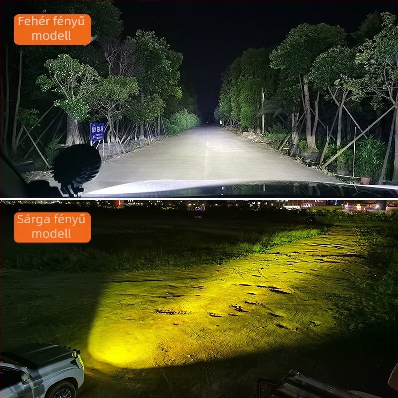 Autó- és motorkerékpár LED reflektor, 12V, 50W, LED7070, 3218 lm, IP68