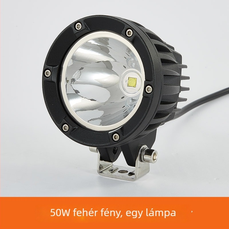 Autó- és motorkerékpár LED reflektor, 12V, 50W, LED7070, 3218 lm, IP68