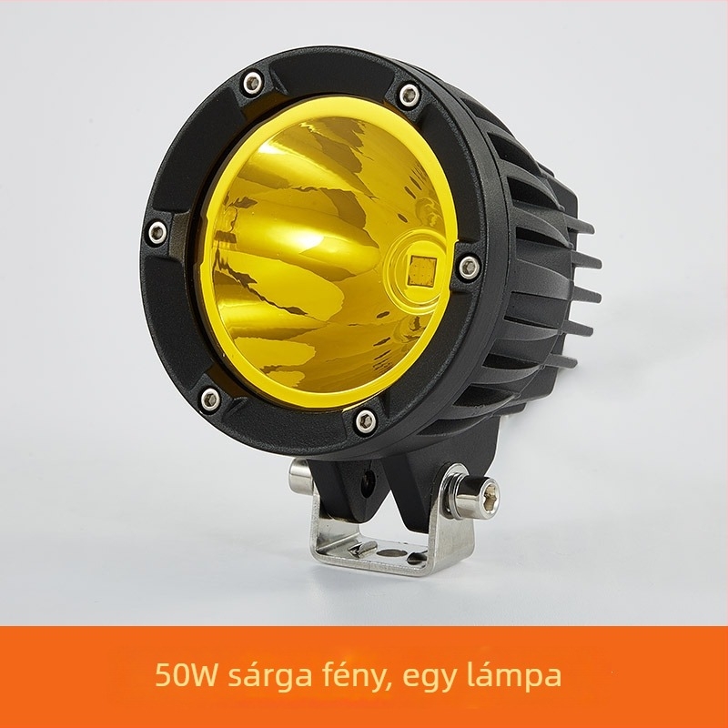 Autó- és motorkerékpár LED reflektor, 12V, 50W, LED7070, 3218 lm, IP68