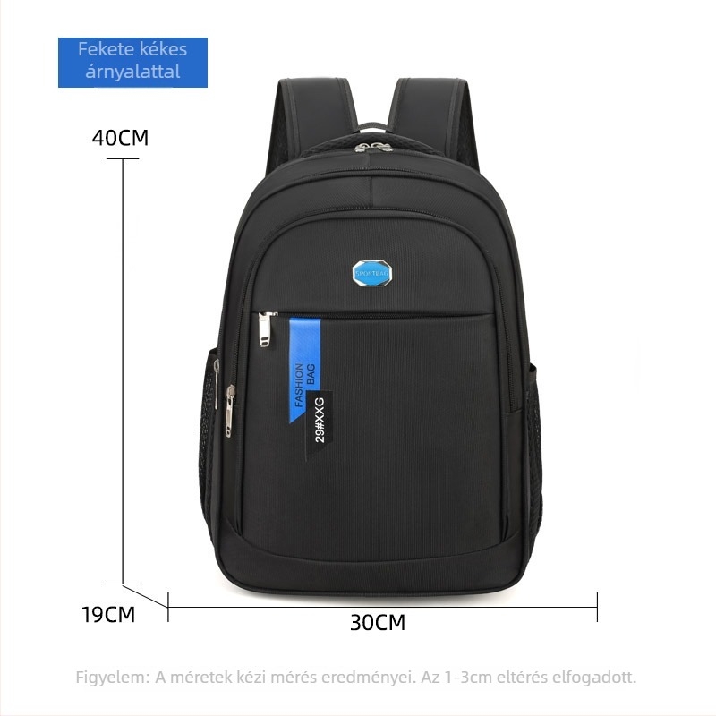 Laptop hátizsák – uniszex, városi egyszerű stílus, kapacitás 20-35L, kompatibil 15 hüvelykes laptop, Oxford anyag