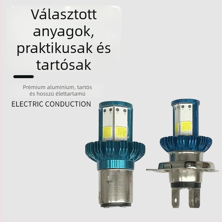 COB LED motorkerékpár első fényszóró, 15W, 9-80V, 1A, 10000h