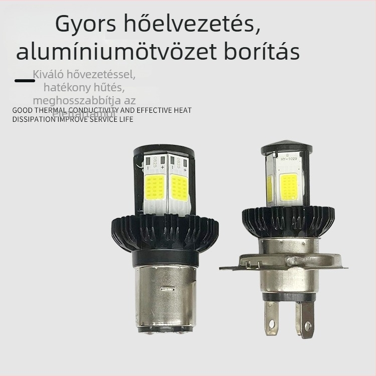 COB LED motorkerékpár első fényszóró, 15W, 9-80V, 1A, 10000h