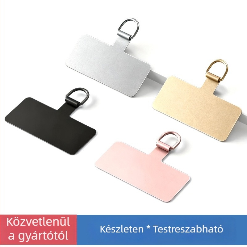 Ötvözetből készült telefonmedál galvanizált felülettel, geometriai forma, uniszex, dekoratív