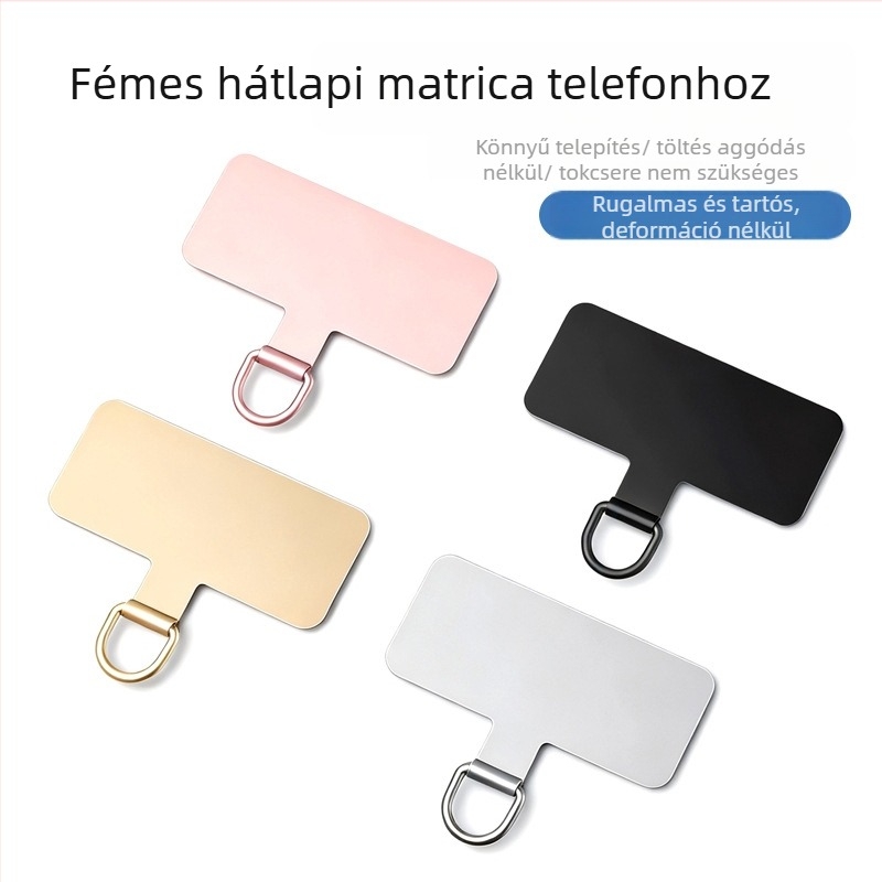 Ötvözetből készült telefonmedál galvanizált felülettel, geometriai forma, uniszex, dekoratív
