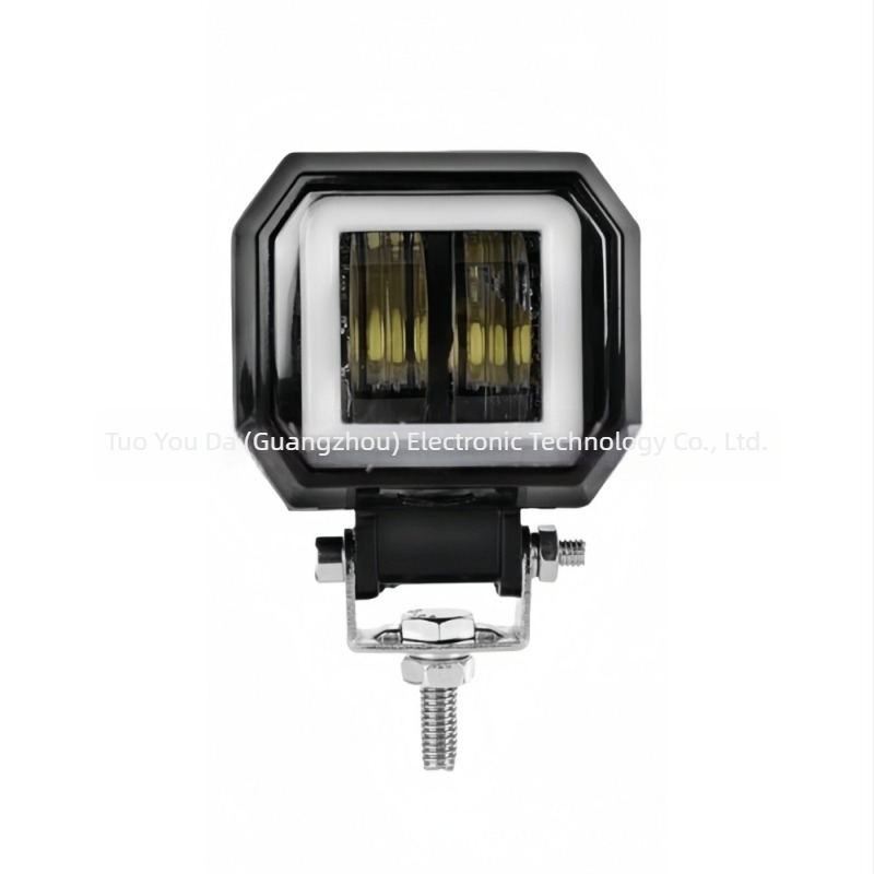 Autó és motorkerékpár LED fényszóró, 3 hüvelykes lencsével, 20W, 3500 lm, IP68, CREE fényforrás, előre ködfény/projekció Angel Eyes