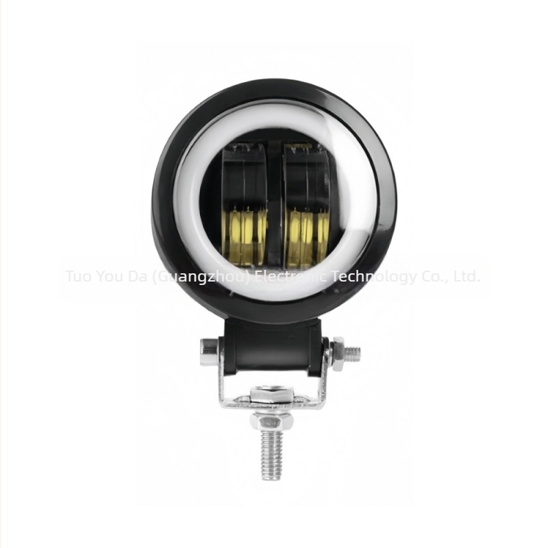 Autó és motorkerékpár LED fényszóró, 3 hüvelykes lencsével, 20W, 3500 lm, IP68, CREE fényforrás, előre ködfény/projekció Angel Eyes