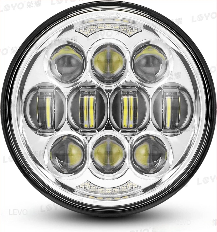 Harley motorkerékpárhoz 5,75 hüvelykes LED első fényszóró, 80W, 3500 lm, 12V