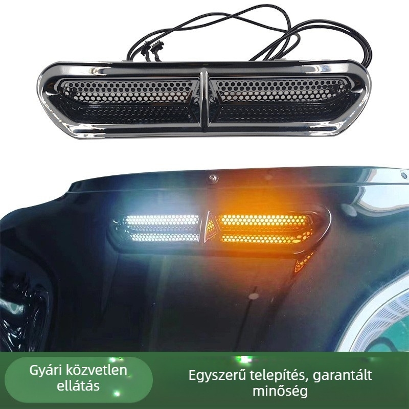Harley-kompatibilis motorkerékpár LED fény, 12V, 72W, stroboszkop fény, PVC ház, élettartam 50000 óra