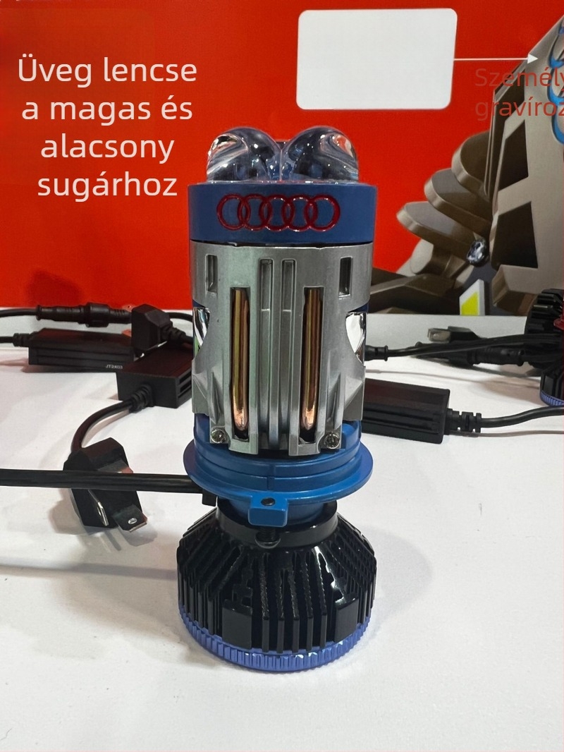 H4 LED autó- és motorkerékpár fényszóró távoli és közeli integrációval, 70W, 8000LM